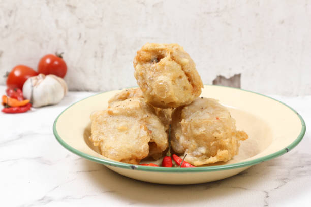 Delicious Fried Tofu Balls on a Plate