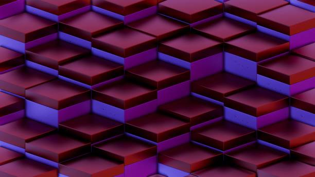 istock Gradient Stacked Cubes in Red and Purple Tones 2194540226