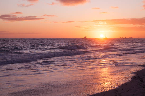 istock Sunrise at Atlantic Ocean coast, Bavaro beach, Dominican Republic 2194546739