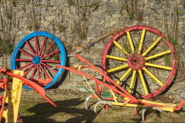 an antique vintage piece of farm machinery