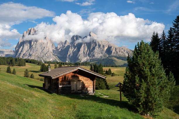 Panoramic image of landscape in South Tirol, Italy, Europe