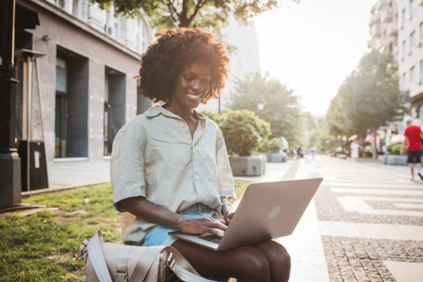 istock Freelance worker in the city 2194550561