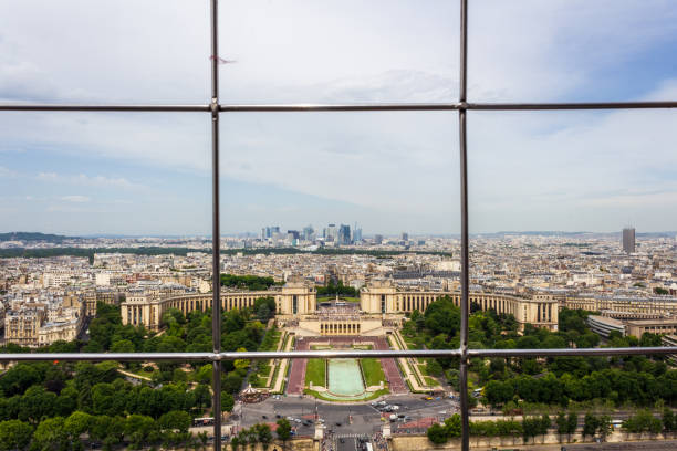 istock Scenic Panoramic View of Urban Paris Landmarks Captured Through Fence Frame 2194551386