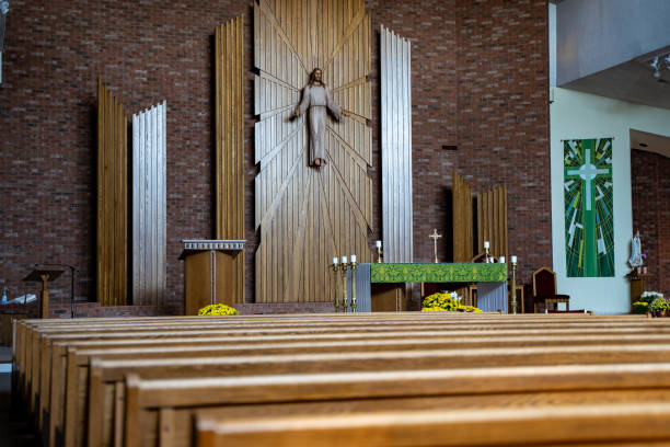 istock Interior view of a historic church. 2194557693
