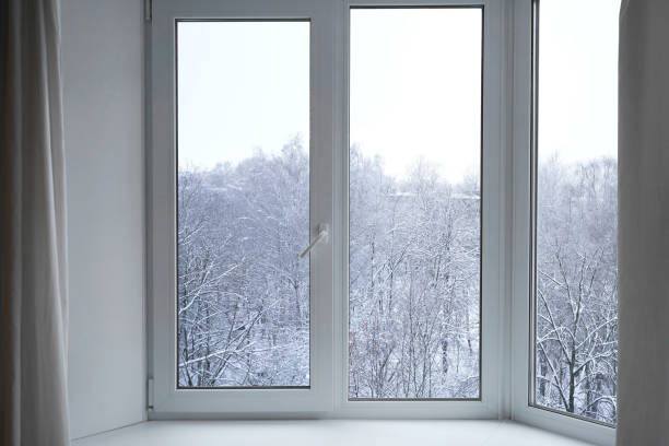 istock View from the window on a winter landscape. 2194566566