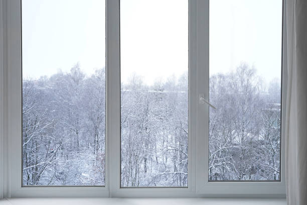 istock View from the window on a winter landscape. 2194566567