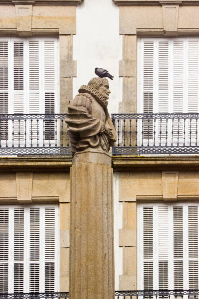 Statue of Breogán next to the Tower of Hercules in the city of A Coruña