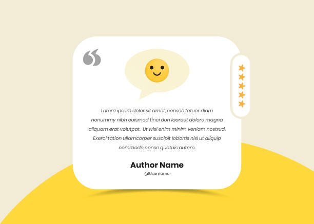 minimalistický moderní klient svědectví a zpětná vazba design šablony příspěvků na sociálních sítích - hodnocení stock ilustrace