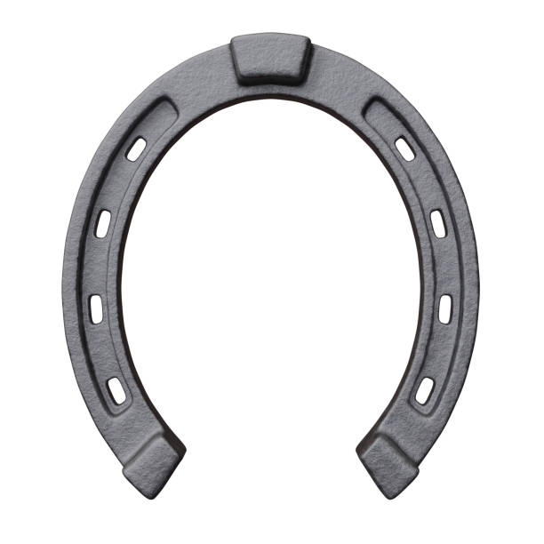 Horseshoe isolated on white, talisman good luck and fortune symbol, 3d render