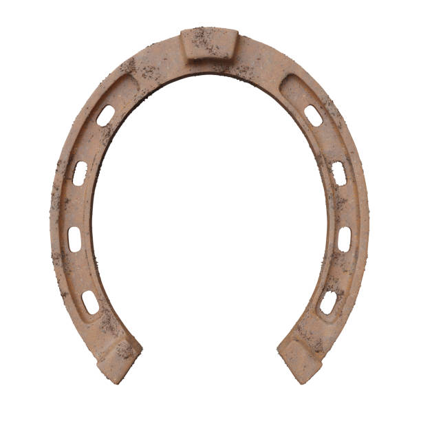 Horseshoe isolated on white, talisman good luck and fortune symbol, 3d render