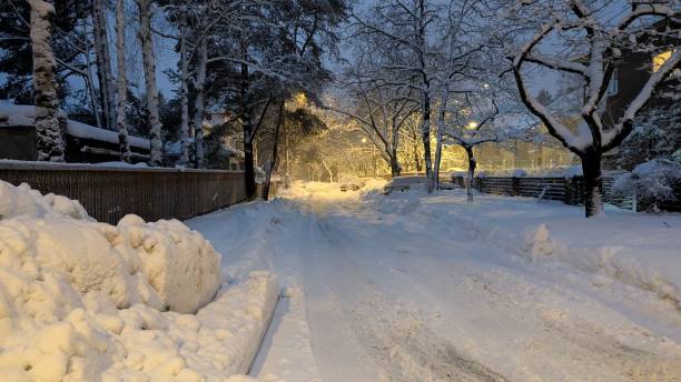 istock Street covered in snowdrifts 2194571961