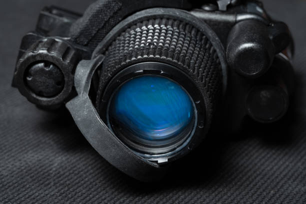 istock Front lens of military night vision device with image intensifier tube. 2194572968
