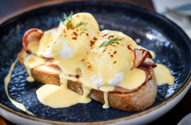istock Served cheese yolk egg sandwichfor brunch 2194582581