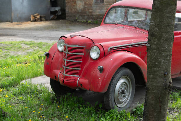 Detail of a classic american car, close-up.