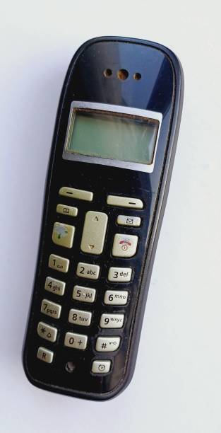 istock Old fashioned home telephone. Cordless telephone keys. 2194585358