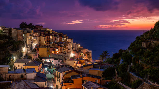 istock Twilight View of Manarola by the Sea 2194587497