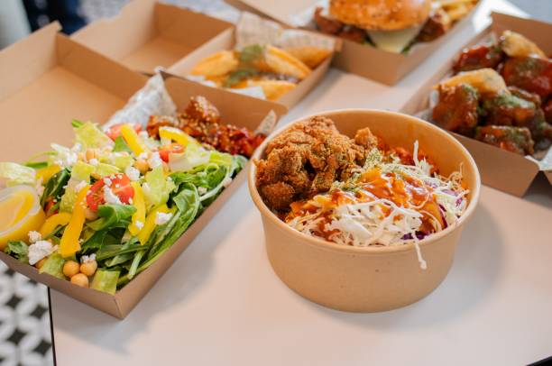 istock Korean fried chicken and salad in a rice bowl 2194595349