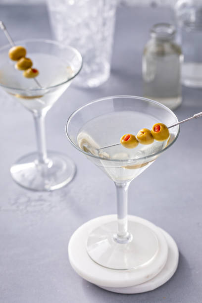 istock Martini cocktail with vodka, vermouth and olive garnish 2194599392