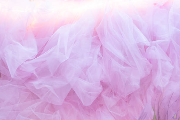 istock Decorative background made of pink tulle with backlighting 2194601009