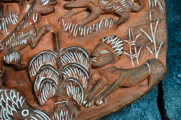 istock Antique Carved Wood Bas Relief 2194603720
