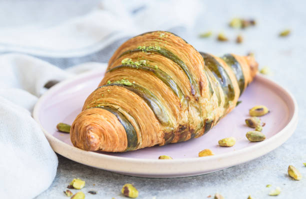 Freshly baked croissants