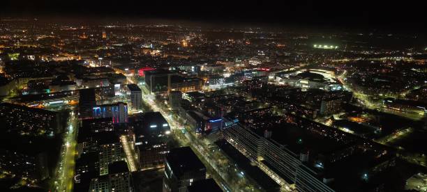 istock View of a modern metropolis from above, at night 2194615608