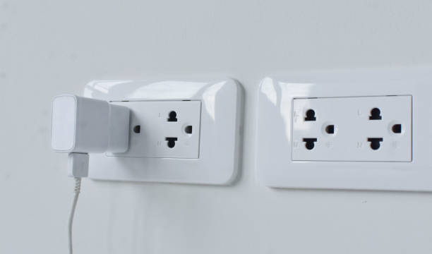 istock Electrical outlets and internet sockets in bedroom 2194615693
