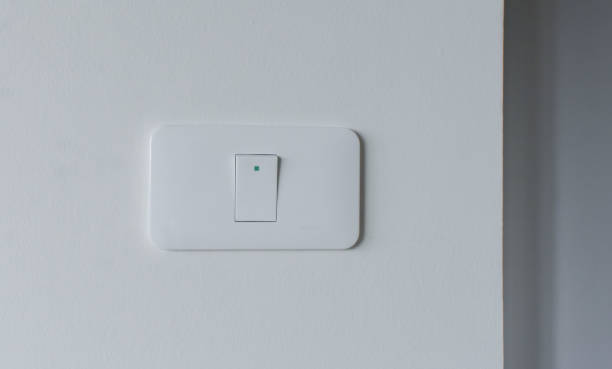 istock Electrical outlets and internet sockets in bedroom 2194615713