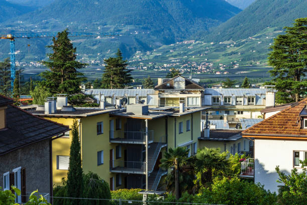 istock Residential Area in Merano With Mountainous Backdrop Under Soft Lighting 2194616632