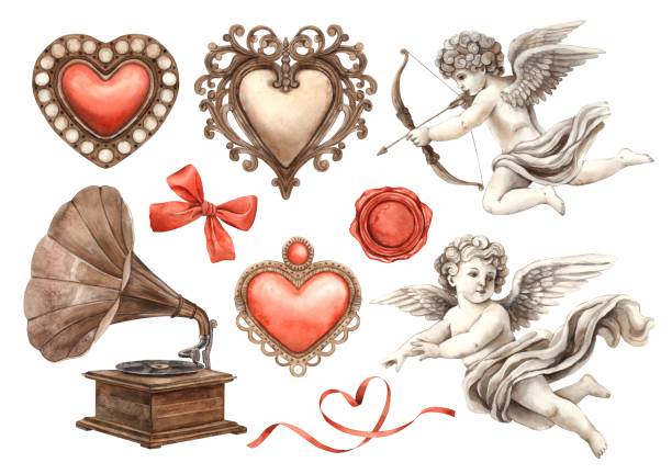 172,900+ Vintage Valentine Stock Illustrations, Royalty-Free