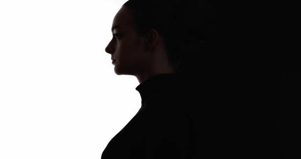 istock Female silhouette face contouring confident woman 2194618078