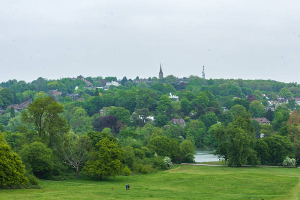istock Scenic View of Hampstead Heath Overlooking Lush Greenery and Distant Buildings 2194623250