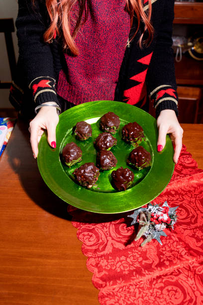 istock Chocolate Truffles on a Festive Plate 2194629555