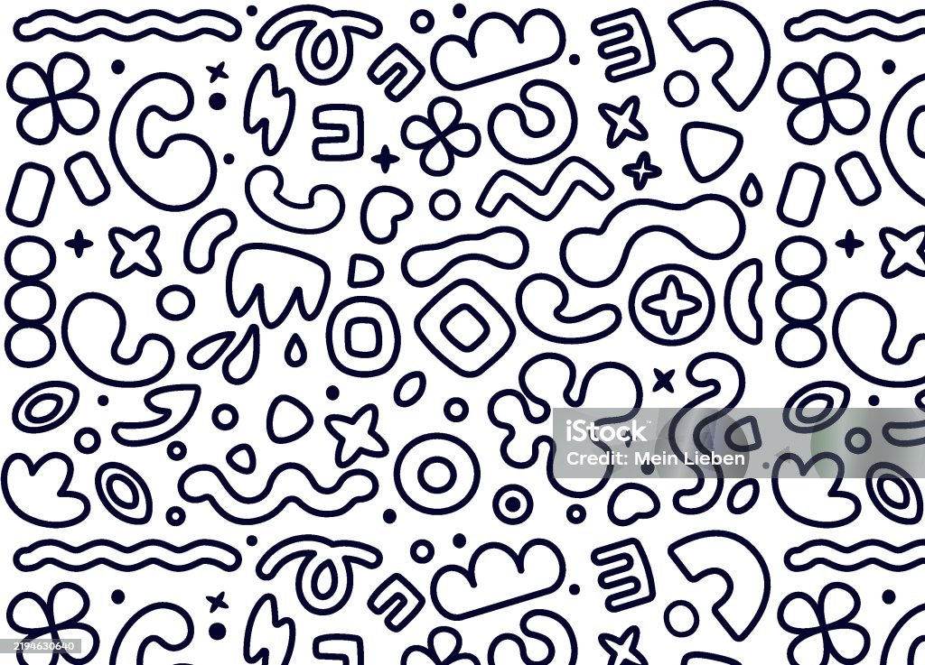Random Vector Image Figure Pattern Of Abstract Figures Vector Illustration Stock Illustration ...