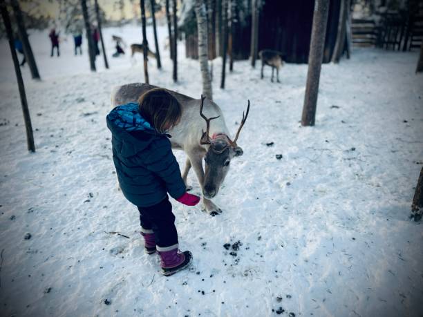 istock Girl with reindeer 2194636273