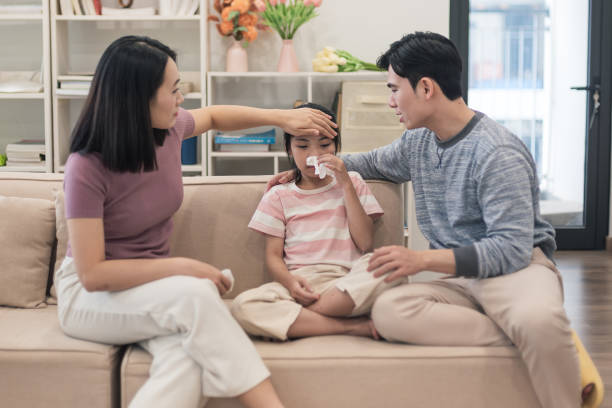 istock Young Asian family at home 2194637416