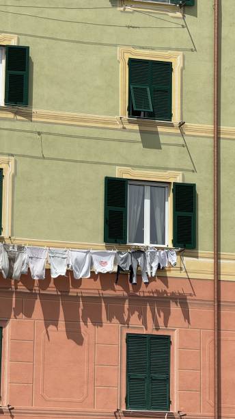 istock Colorful Italian Facade with Laundry Drying on a Clothesline 2194638870
