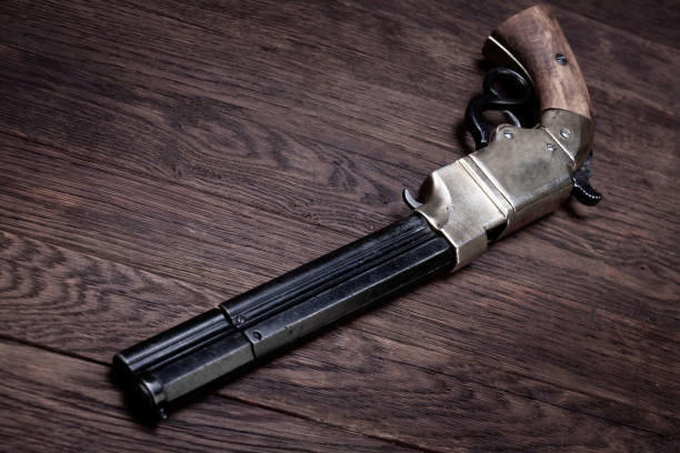 Isolated on white, a replica of old style Blunderbuss pistol with clipping path