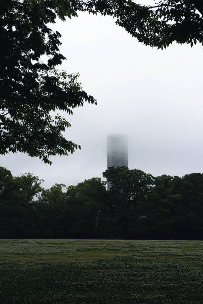 istock Tower in the fog 2194643180