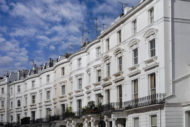 istock London, elegant cream colored stucco townhouses 2194646793