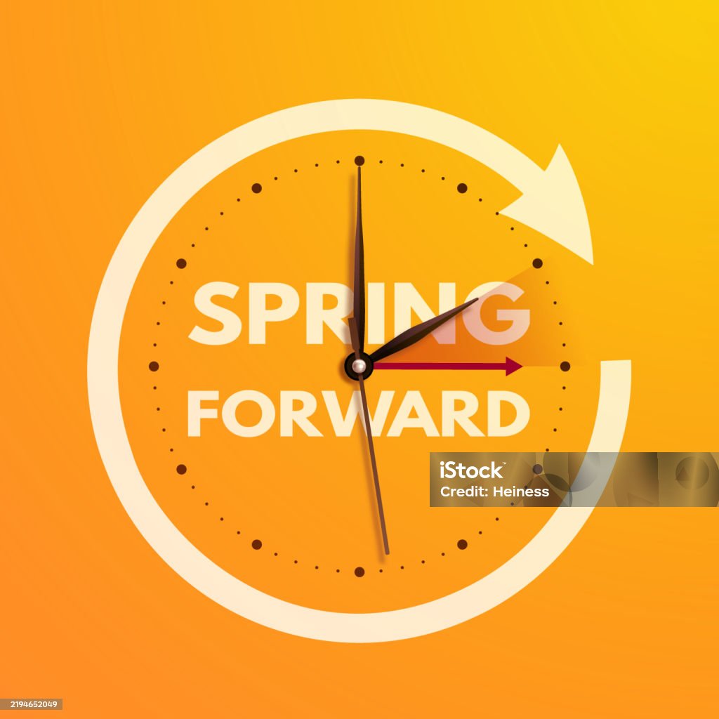 Spring Forward Daylight Saving Time Banner Stock Illustration ...