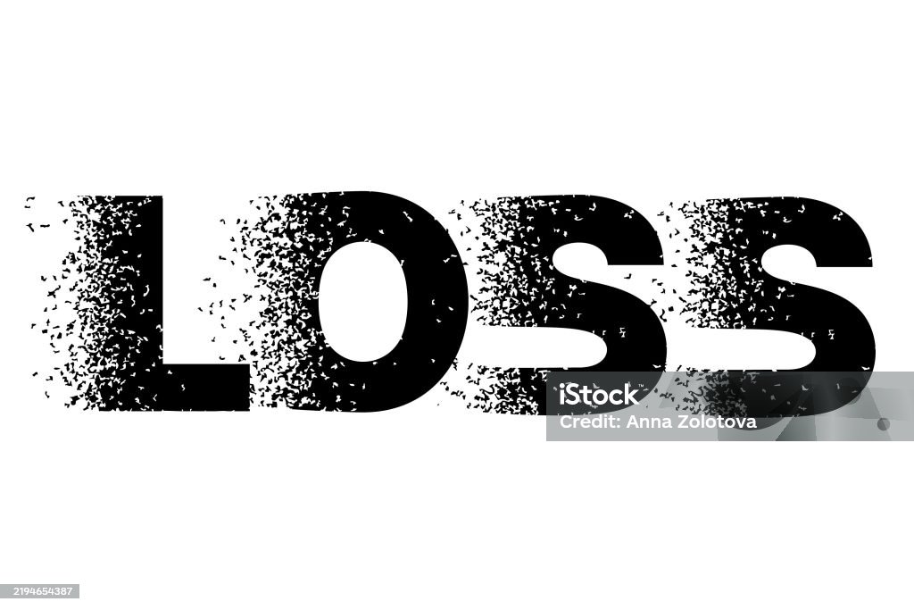 Words Fading Expression Of Loss Through Fading Text In A Minimalist Vector Design ...