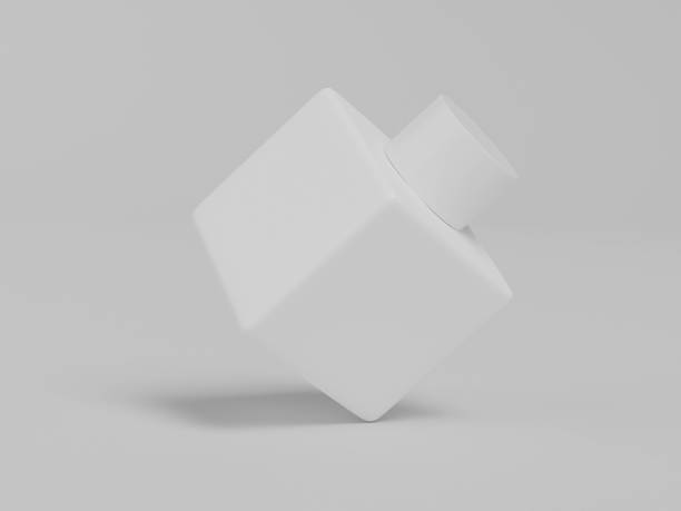 Glass jar of face cream scrub , empty mockup