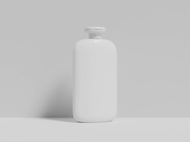 istock oval bottle mockup, slim oval shape PET plastic bottle packaging, tall squeeze liquid skincare and cosmetic bottle, personal care product tube packaging, flip top cap HDPE container mockup 2194654442