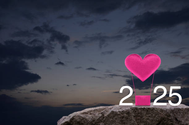 istock Happy New Year and Valentines Day 2025 Concept 2194660055