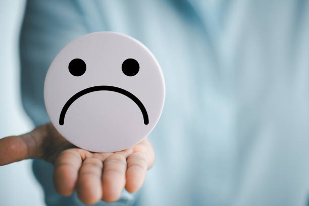 istock Concept good business includes handling both compliments complaints from customers ensuring employee satisfaction addressing negative feedback to prevent mental strain customer dislike with sad face 2194667644