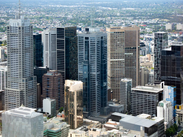 istock Downtown Melbourne aerial view. Victoria, Australia 2194667722