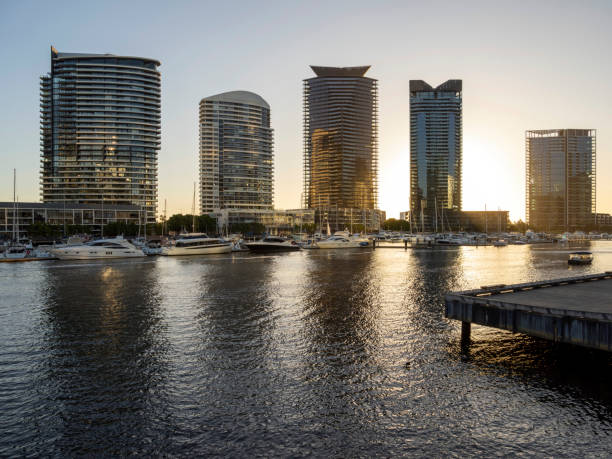 istock Contemporary Apartment Buildings in Docklands, Melbourne, Australia 2194667749