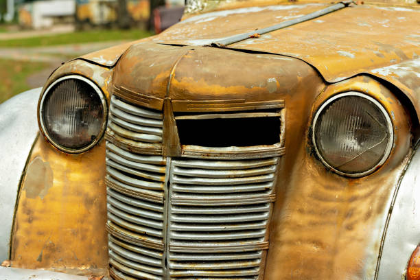 A abandoned car
