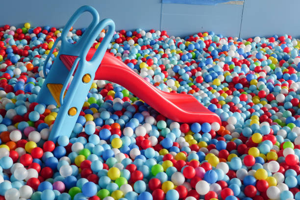 istock A Vibrant and Colorful Ball Pit Featuring a Fun Slide for Childrens Enjoyable Activities and Play 2194670197